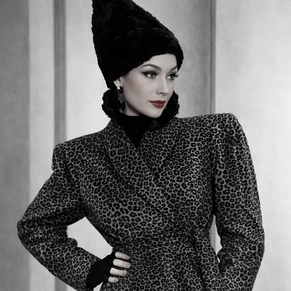 Vintage Norma Kamali OMO Black Faux Fur Sculptural Hat 1980s HTF main image 4
